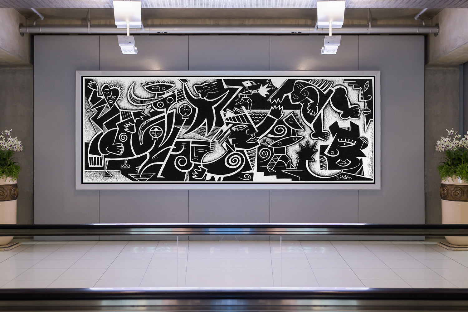 Thought Gallery, ink drawing