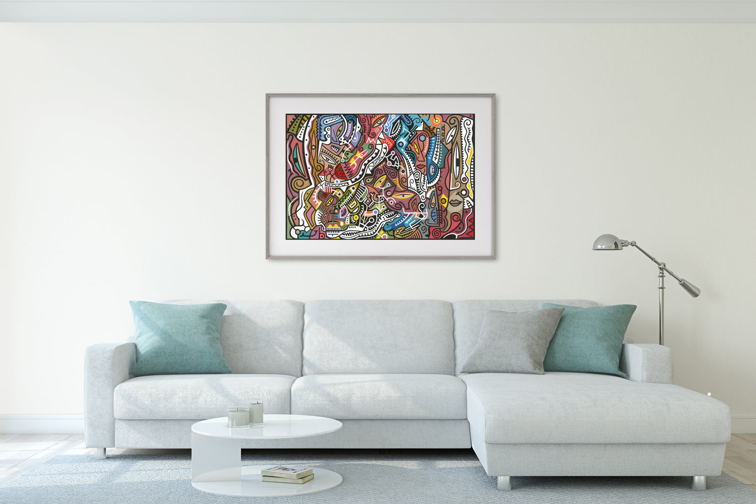 Nightbirds, acrylic painting 